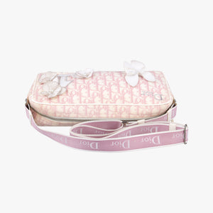 Pre-owned Christian Dior Trotter pink×Multicolour canvas shoulderbag | stylenewstar
