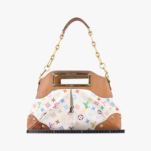 Pre-owned Louis Vuitton JUDY MM white Monogram Multicolor M40255 shoulderbag | stylenewstar