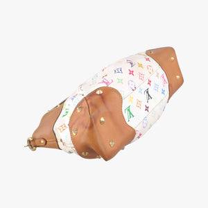 Pre-owned Louis Vuitton JUDY MM white Monogram Multicolor M40255 shoulderbag | stylenewstar