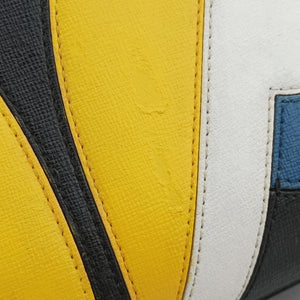 Pre-owned Fendi Petite 2 JOURS Black x Multicolor Leather 8BH253 shoulderbag | stylenewstar