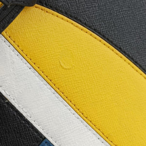 Pre-owned Fendi Petite 2 JOURS Black x Multicolor Leather 8BH253 shoulderbag | stylenewstar