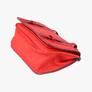 Vintage Bottega Veneta Intrecciato Red lambskin shoulderbag | stylenewstar