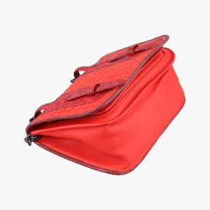 Vintage Bottega Veneta Intrecciato Red lambskin shoulderbag | stylenewstar
