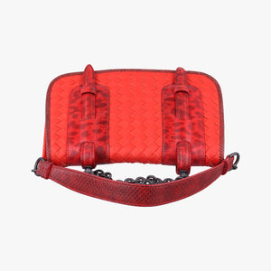 Vintage Bottega Veneta Intrecciato Red lambskin shoulderbag | stylenewstar
