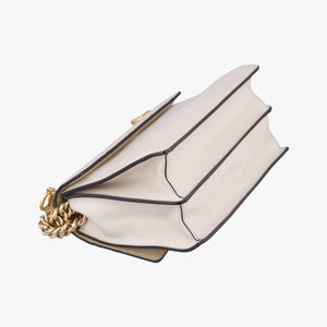 Secondhand Fendi studded Kan I White Leather 8M0381 shoulderbag | stylenewstar