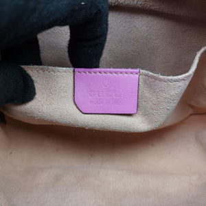 Pre-owned Gucci GG Marmont Pink Leather 448065 shoulderbag | stylenewstar