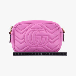 Pre-owned Gucci GG Marmont Pink Leather 448065 shoulderbag | stylenewstar