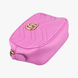 Pre-owned Gucci GG Marmont Pink Leather 448065 shoulderbag | stylenewstar
