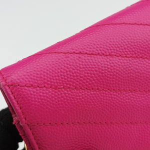 Pre-owned Yves Saint Laurent Monogram Rose Caviar Skin 393953 shoulderbag | stylenewstar