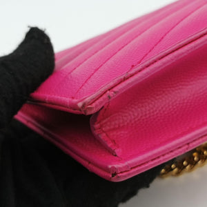 Pre-owned Yves Saint Laurent Monogram Rose Caviar Skin 393953 shoulderbag | stylenewstar