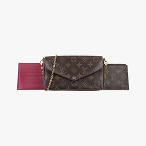 Pre-owned Louis Vuitton Pochette FéLICIE Brown Monogram Canvas M61276 shoulderbag | stylenewstar