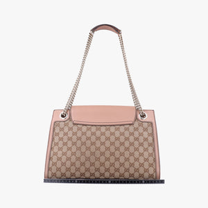 Secondhand Gucci Emily Brown×Pink canvas×leather 295403 shoulderbag | stylenewstar