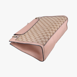Secondhand Gucci Emily Brown×Pink canvas×leather 295403 shoulderbag | stylenewstar