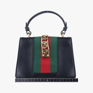 Pre-owned Gucci Sylvie Black Leather 470270 shoulderbag | stylenewstar