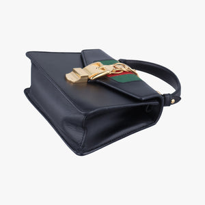 Pre-owned Gucci Sylvie Black Leather 470270 shoulderbag | stylenewstar