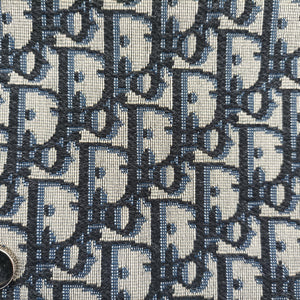 Secondhand Christian Dior Saddle Pouch Navy×Gray Jacquard shoulderbag | stylenewstar