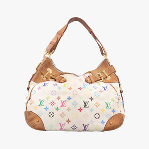 Pre-owned Louis Vuitton GRETA white Monogram Multicolor M40195 shoulderbag | stylenewstar