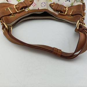 Pre-owned Louis Vuitton GRETA white Monogram Multicolor M40195 shoulderbag | stylenewstar