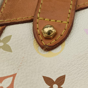Pre-owned Louis Vuitton GRETA white Monogram Multicolor M40195 shoulderbag | stylenewstar