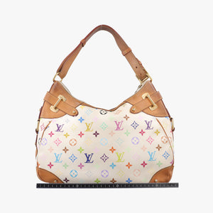 Pre-owned Louis Vuitton GRETA white Monogram Multicolor M40195 shoulderbag | stylenewstar