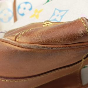 Pre-owned Louis Vuitton GRETA white Monogram Multicolor M40195 shoulderbag | stylenewstar