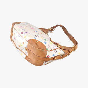 Pre-owned Louis Vuitton GRETA white Monogram Multicolor M40195 shoulderbag | stylenewstar
