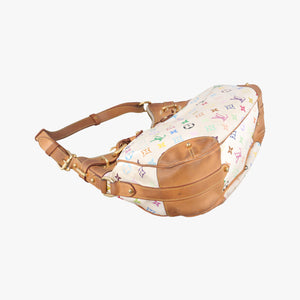 Pre-owned Louis Vuitton GRETA white Monogram Multicolor M40195 shoulderbag | stylenewstar