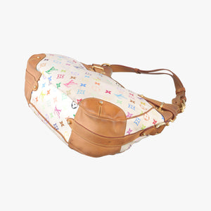 Pre-owned Louis Vuitton GRETA white Monogram Multicolor M40195 shoulderbag | stylenewstar