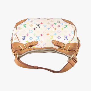Pre-owned Louis Vuitton GRETA white Monogram Multicolor M40195 shoulderbag | stylenewstar
