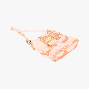 Pre-owned Fendi Baguette pink×orange canvas 226226 handbag | stylenewstar