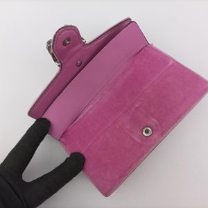 Pre-owned Gucci Dionysus Pink velour 476432 shoulderbag | stylenewstar