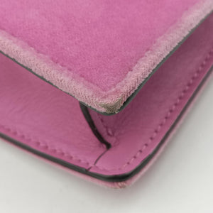 Pre-owned Gucci Dionysus Pink velour 476432 shoulderbag | stylenewstar