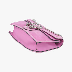 Pre-owned Gucci Dionysus Pink velour 476432 shoulderbag | stylenewstar