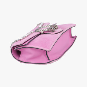 Pre-owned Gucci Dionysus Pink velour 476432 shoulderbag | stylenewstar