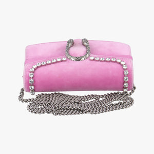 Pre-owned Gucci Dionysus Pink velour 476432 shoulderbag | stylenewstar