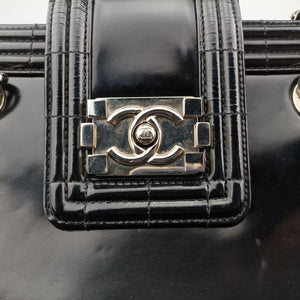Secondhand Chanel Jetsetter Boy Shopping Tote Black Leather A67020 shoulderbag | stylenewstar