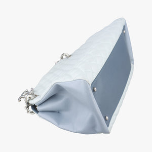 Pre-owned Chanel Mademoiselle Bowling Blue x Light Blue Caviar Leather A67642 handbag | stylenewstar