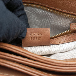 Pre-owned Gucci Marrakech Messenger Brown Canvas 257024 shoulderbag | stylenewstar