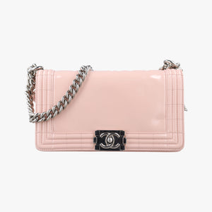 Pre-owned Chanel BOY CHANEL Pink Patent A67018 shoulderbag | stylenewstar