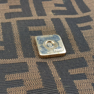 Pre-owned Fendi Baguette Zucchino Brown×Yellow canvas×leather 8BT180 shoulderbag | stylenewstar