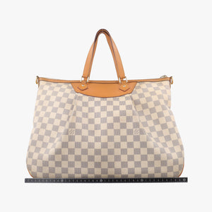 Secondhand Louis Vuitton SIRACUSA GM AZUR Damier Canvas N41111 shoulderbag | stylenewstar