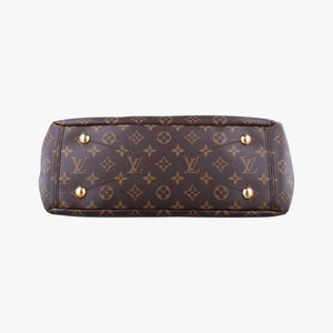 Pre-owned Louis Vuitton PALLAS Brown×CERISE Monogram Canvas×calf leather M92192 shoulderbag | stylenewstar