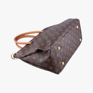 Pre-owned Louis Vuitton PALLAS Brown×CERISE Monogram Canvas×calf leather M92192 shoulderbag | stylenewstar
