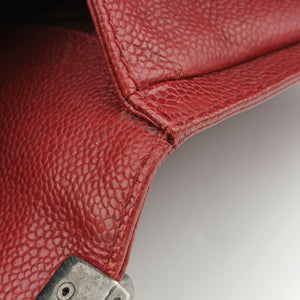 Pre-owned Chanel BOY CHANEL Red caviar skin A92193 shoulderbag | stylenewstar