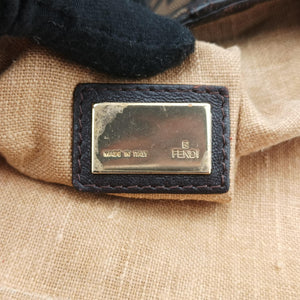 Pre-owned Fendi Spy Brown Canvas×Leather 8BR511 handbag | stylenewstar