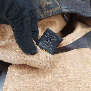 Pre-owned Fendi Spy Brown Canvas×Leather 8BR511 handbag | stylenewstar