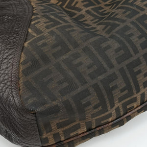 Pre-owned Fendi Spy Brown Canvas×Leather 8BR511 handbag | stylenewstar