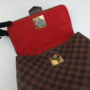 Pre-owned Louis Vuitton BERGAMO MM EBENE Damier Canvas N41168 handbag | stylenewstar