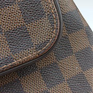 Pre-owned Louis Vuitton BERGAMO MM EBENE Damier Canvas N41168 handbag | stylenewstar