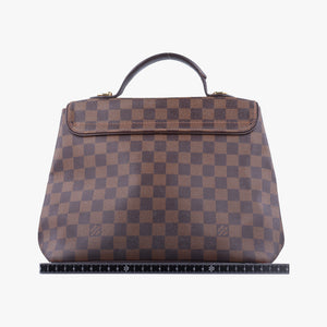 Pre-owned Louis Vuitton BERGAMO MM EBENE Damier Canvas N41168 handbag | stylenewstar